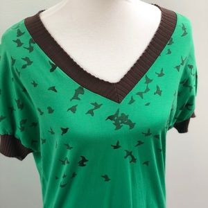 eternal child • extra long tee w bird print